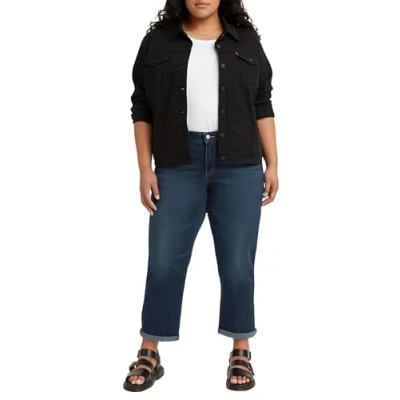 Image of Levi&#039;s MID RISE Boyfriend Straight leg jeans, Women&#039;s, Size: 18, Night is young plus