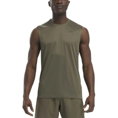 Image of Reebok Train TECH TEE Top, Men&#039;s, Size: XL, Army green