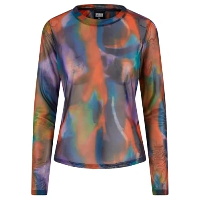 Image of Urban Classics AOP Longsleeve Long sleeved top, Women&#039;s, Size: Medium, Multicolorreflection