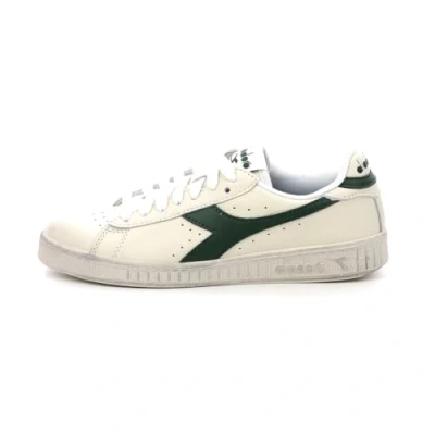 Image of Diadora GAME Waxed Unisex Trainers, Size: 11.5, White/fogliage Leather