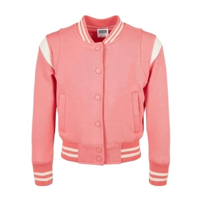 Image of Urban Classics Zipup sweatshirt for kids, Size: 11 12y, Palepink/whitesand