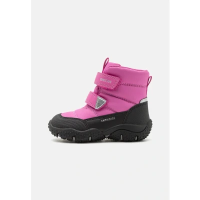Image of Geox Baltic GIRL ABX Winter boots for kids, Size: 9K, Fuchsia/black Imitation leather/ textile