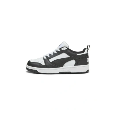 Image of Puma Unisex Children&#039;s Rebound V6 Lo Jr Trainers, White Black, 39 EU