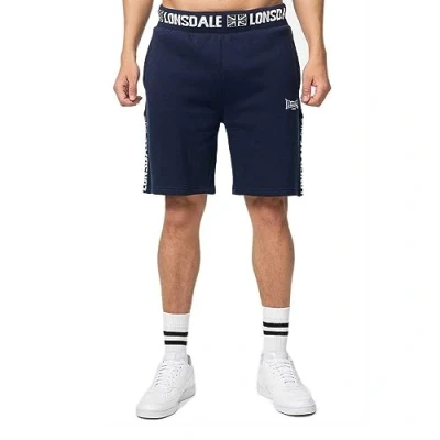 Image of Lonsdale Normale Passform BRAY Shorts, Men&#039;s, Size: XL, Navy white