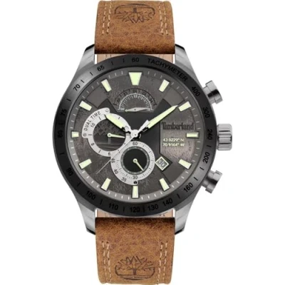 Image of Timberland Men&#039;s Analogue Quartz Watch with Leather strap TDWGF2100202, Brown,