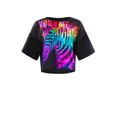 Image of Winshape Functional SOFT AND Light Long sleeved top, Women&#039;s, Size: XXL, Rainbow zebra black