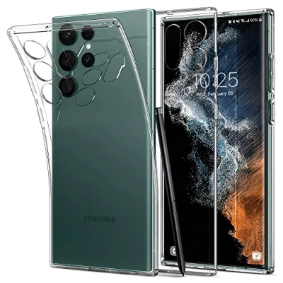 Image of Spigen Liquid Crystal TPU Back Cover Transparent Samsung Galaxy S22 Ultra
