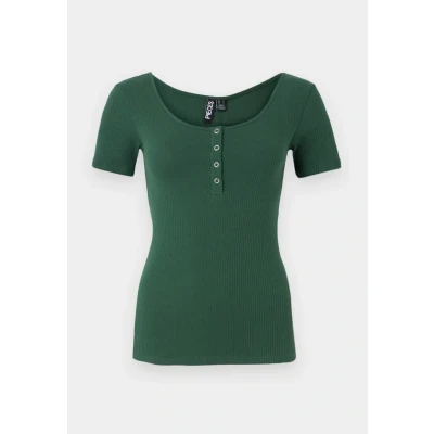 Image of Pieces Pckitte Basic Tshirt, Women&#039;s, Size: XS, Trekking green
