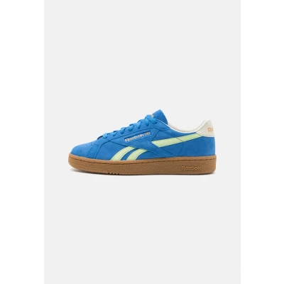 Image of Reebok Classic CLUB C Grounds Unisex Trainers, Size: 4.5, Kineticblue/astrolime/vintagechalk Suede