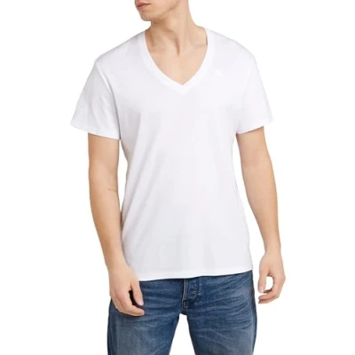 Image of G STAR BASE Vneck 2PACK Undershirt, Men&#039;s, Size: XXL, White