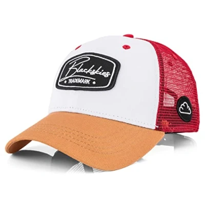 Image of Blackskies Razor Baseball Cap, Men&#039;s, Size: One Size, White maroon beige