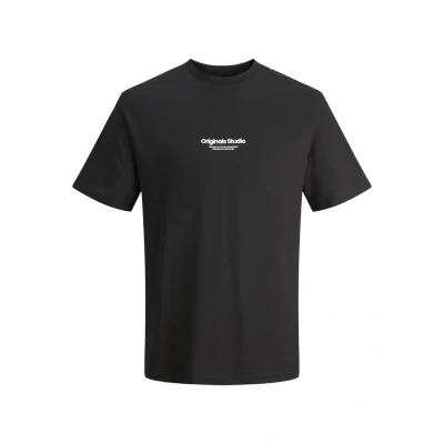 Image of JACK &amp; JONES Boy&#039;s Jorvesterbro Tee Ss Crew Neck Noos Jnr T Shirt, Black, 140