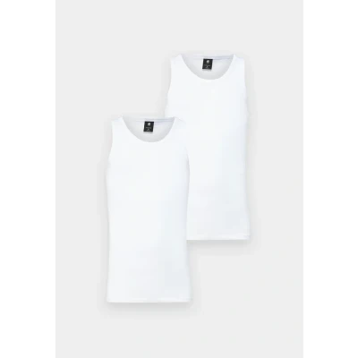Image of G STAR BASE TANK 2 PACK Top, Men&#039;s, Size: Small, White