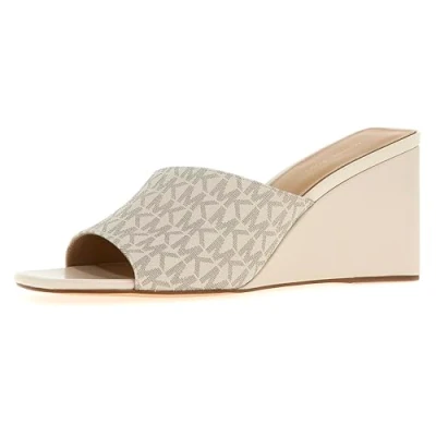 Image of Michael Kors Merriam Wedge Heeled mules, Women&#039;s, Size: 7, Vanilla shoes
