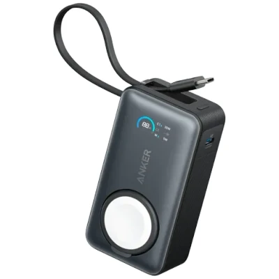 Image of Anker MagGo Fast Charger Powerbank 10.000mAh Black Apple Watch