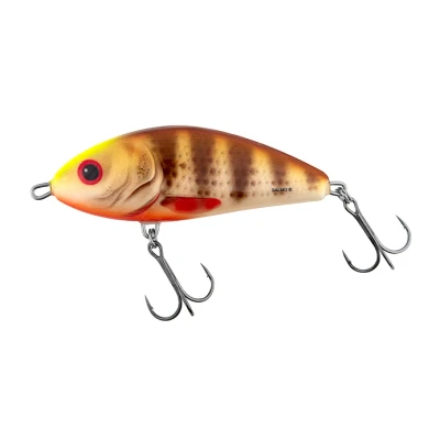 Image of Salmo Fatso Floating Jerkbait Spotted Brown Perch 10cm (48g)