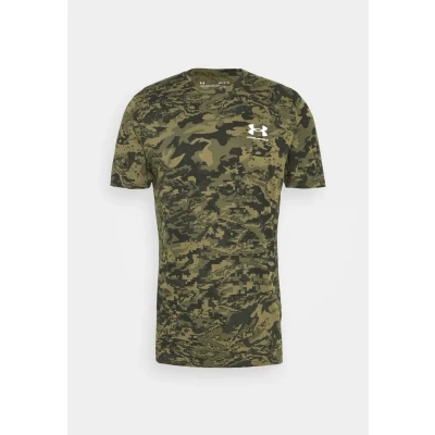 Image of Under Armour CAMO Print Tshirt, Men&#039;s, Size: Small, Black/khaki