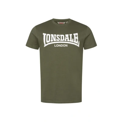 Image of Lonsdale Normale Passform Fulwood Print Tshirt, Men&#039;s, Size: 3XL, Olive white
