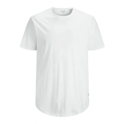 Image of JACK &amp; JONES Men&#039;s Jjenoa Tee Ss Crew Neck Noos Ps T Shirt, White, XXL Plus