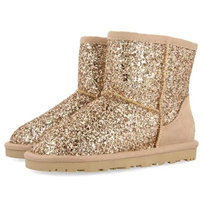 Image of Gioseppo Tranoy Classic ankle boots for kids, Size: 5, Beige Leather/synthetics