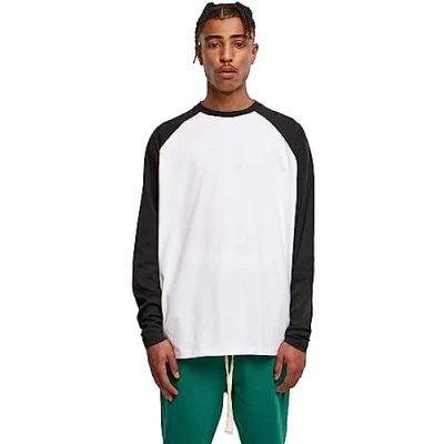 Image of Urban Classics Organic Oversized Raglan Longsleeve Long sleeved top, Men&#039;s, Size: XL, White/black