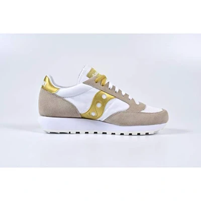 Image of Saucony Jazz Original Vintage, Sneaker Donna, Bianco Oro, 44.5 EU