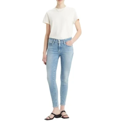 Image of Levi&#039;s 711 Double Button Jeans Skinny Fit, Women&#039;s, Size: 27x32, Blue wave light