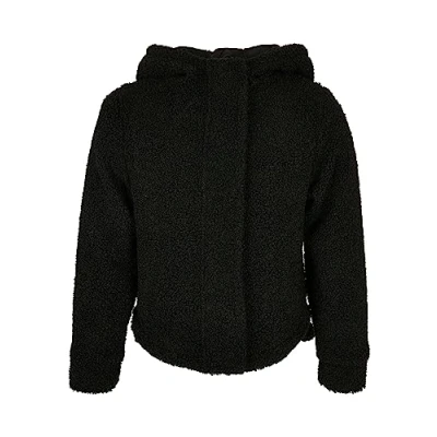 Image of Urban Classics Kinder Sherpa Fleece jacket for kids, Size: 7 8y, Black