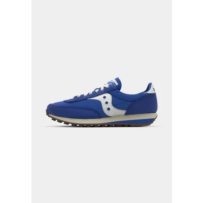Image of Saucony Trainer 80 Unisex Trainers, Size: 11, Royal/white Leather and textile