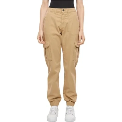 Image of Urban Classics Twill Utility Cargo trousers, Women&#039;s, Size: 28x28, Unionbeige
