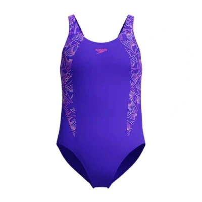 Image of Speedo Girl&#039;s Hyperboom Splice Muscleback Swimsuit Swim Training Chlorine Resistant Quick Drying Stretch Fabric Comfort Fit Swimwear (Pack of 1)