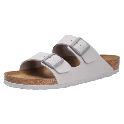 Image of Birkenstock Arizona Regular Unisex Slippers, Size: 7.5, Stone coin High quality imitation leather