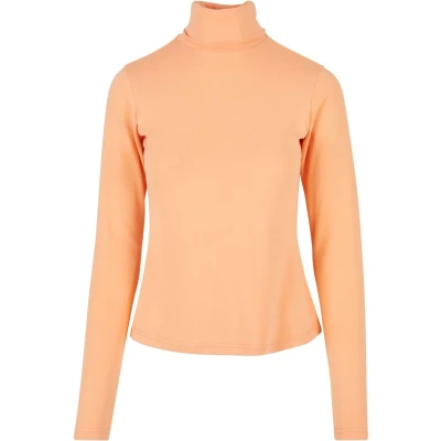 Image of Urban Classics Turtleneck Longsleeve Long sleeved top, Women&#039;s, Size: Large, Papaya