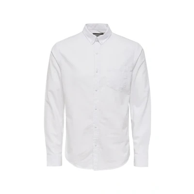 Image of Only &amp; Sons Onsalvaro Oxford Shirt Shirt, Men&#039;s, Size: Medium, White