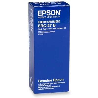 Image of Epson Genuine Erc 27B 3 Ribbon Cartridge For Pos Printers: Tm 290/Tm U295 M 290 Lot Of 1 Black
