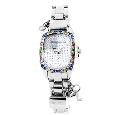 Image of Chronotech CT7009LS 08M Women&#039;s Analogue Quartz Watch with Stainless Steel Strap, silver, Ribbon