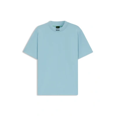 Image of BOSS TEE Collar ZONE Basic Tshirt, Men&#039;s, Size: Small, Light/pastel blue