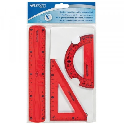 Image of Westcott 10301 00 Flexible Ruler Set Plastic Assorted Colours