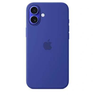 Image of Apple Silicone Back Cover Blue MagSafe iPhone 16 Plus