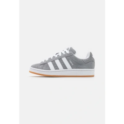 Image of adidas Originals Campus Unisex Trainers for kids, Size: 3, Grey three/footwear white leather and imitation