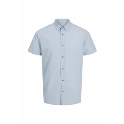 Image of Jack &amp; Jones Comfort FIT Shirt, Men&#039;s, Size: Small, Chambray blue