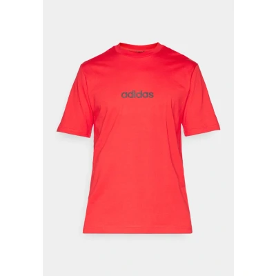 Image of adidas Sportswear Print Tshirt, Men&#039;s, Size: Medium, Pure ruby/black