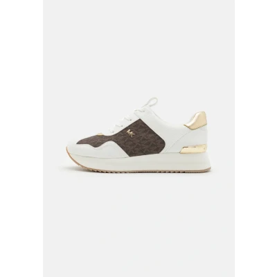 Image of Michael Kors Raina Trainer Trainers, Women&#039;s, Size: 3, Brown High quality imitation leather