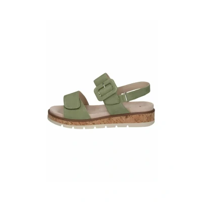 Image of Caprice Damen Pantolette mit Keilabsatz aus Leder, Metallic (SILVER METAL.), 37