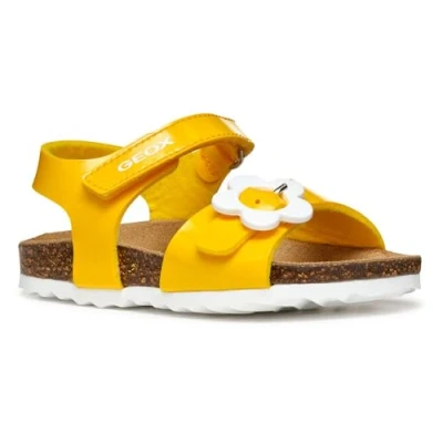 Image of Geox Chalki GIRL Baby shoes for kids, Size: 5K, Yellow Synthetics