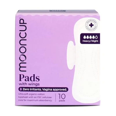 Image of Mooncup Pads with Wings Heavy/Night (10 pack)