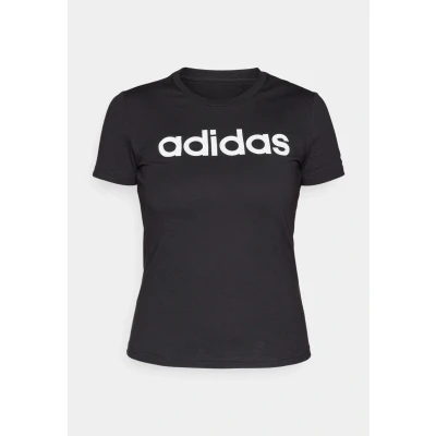 Image of adidas Sportswear W LIN T Print Tshirt, Women&#039;s, Size: XXS, Black/white