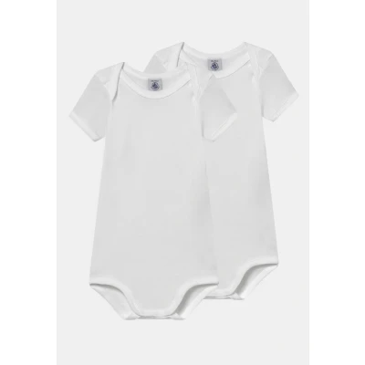 Image of Petit Bateau 2 PACK Unisex Body for kids, Size: 1m, White