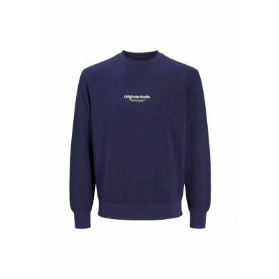 Image of Jack &amp; Jones Jorvesterbro CREW NECK Sweatshirt, Men&#039;s, Size: Large, Ocean cavern