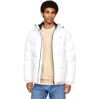 Image of Tommy Jeans Essential Jacket Down jacket, Men&#039;s, Size: 46, White